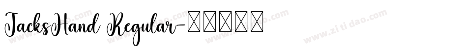 JacksHand Regular字体转换